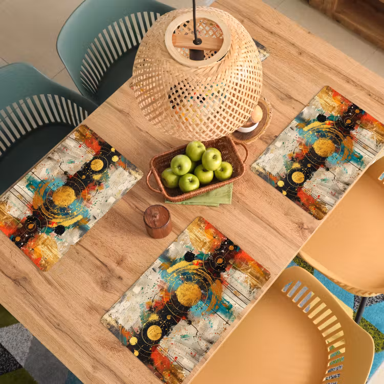 Kunst - Abstract - Aesthetic - Goud Placemat vinyl groot -zzsfeer5_Kitchenyeah-website