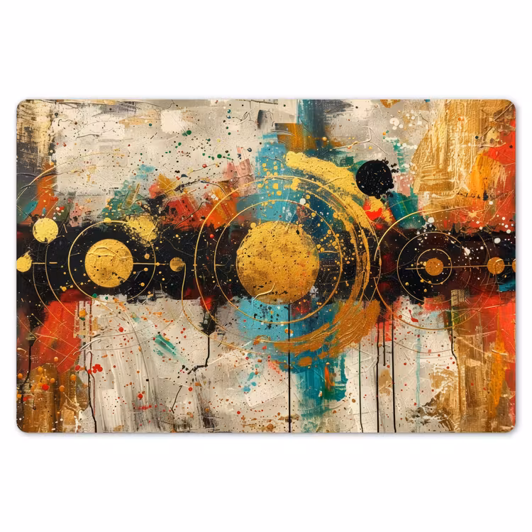 Kunst - Abstract - Aesthetic - Goud Placemat vinyl groot -zzsfeer1_Kitchenyeah-website