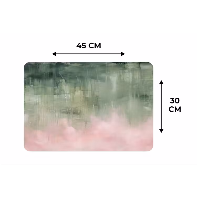 Kunst - Abstract - Modern - Groen - Roze Placemat vinyl groot -specs