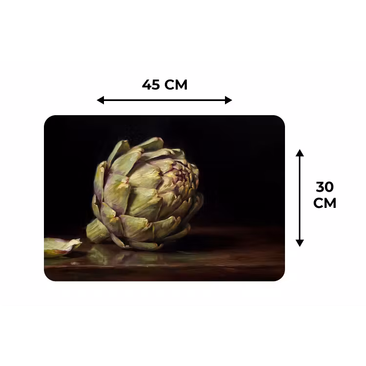Placemat - 6 pieces - Artichoke - Food - Classic - Artichok - Eten - Klassiek Placemat vinyl groot