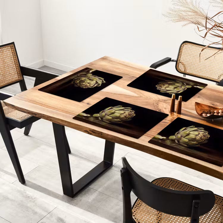 Placemat - 6 pieces - Artichoke - Food - Classic - Artichok - Eten - Klassiek Placemat vinyl groot