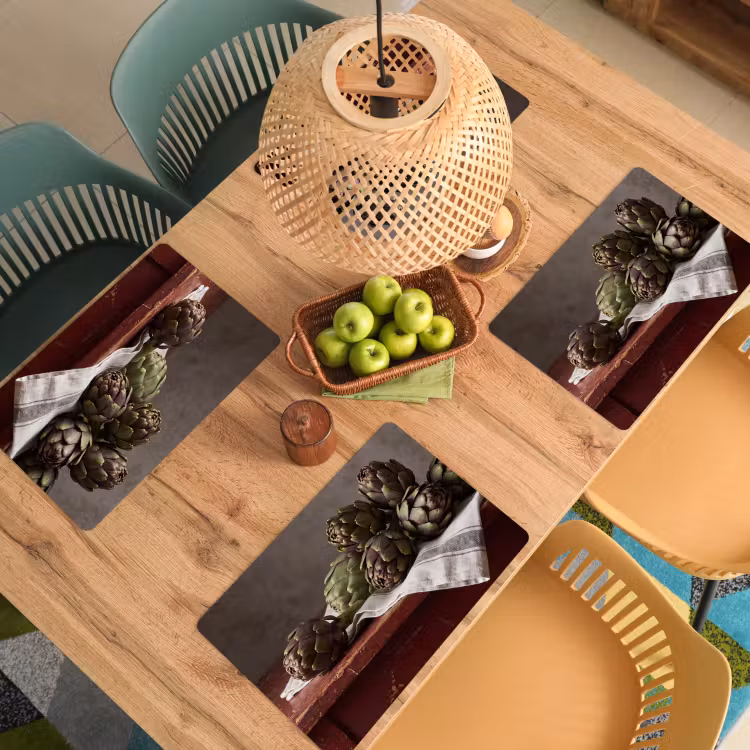 Placemat - 6 pieces - Artichoke - Food - Rustic - Artisjok - Eten - Rustiek Placemat vinyl groot