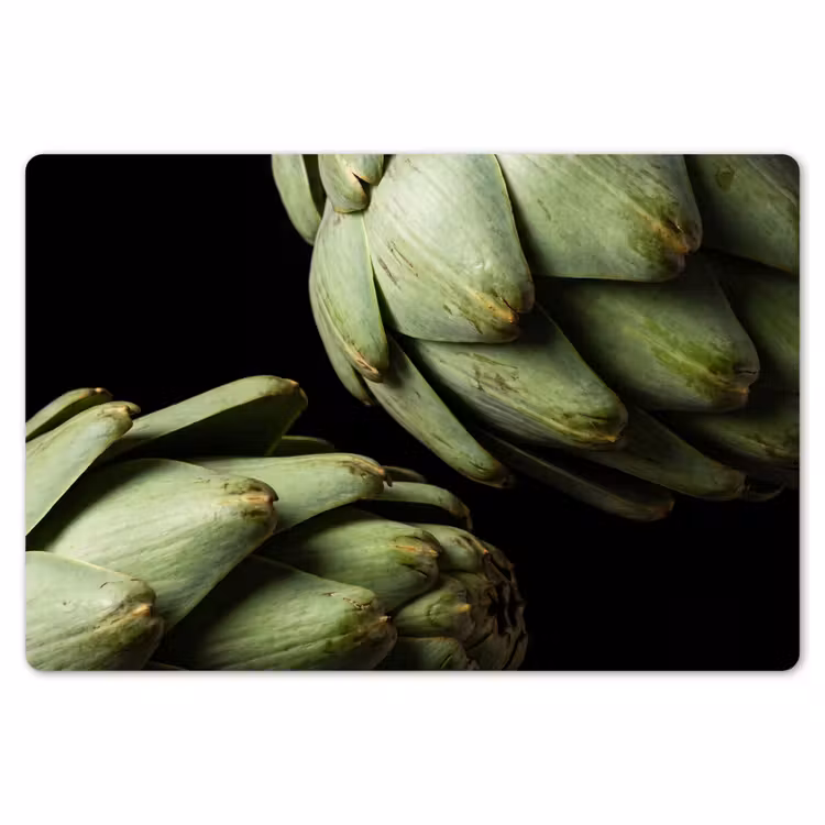 Placemat - 6 pieces - Artichoke - Green - Food - Artisjok - Groen - Eten Placemat vinyl groot