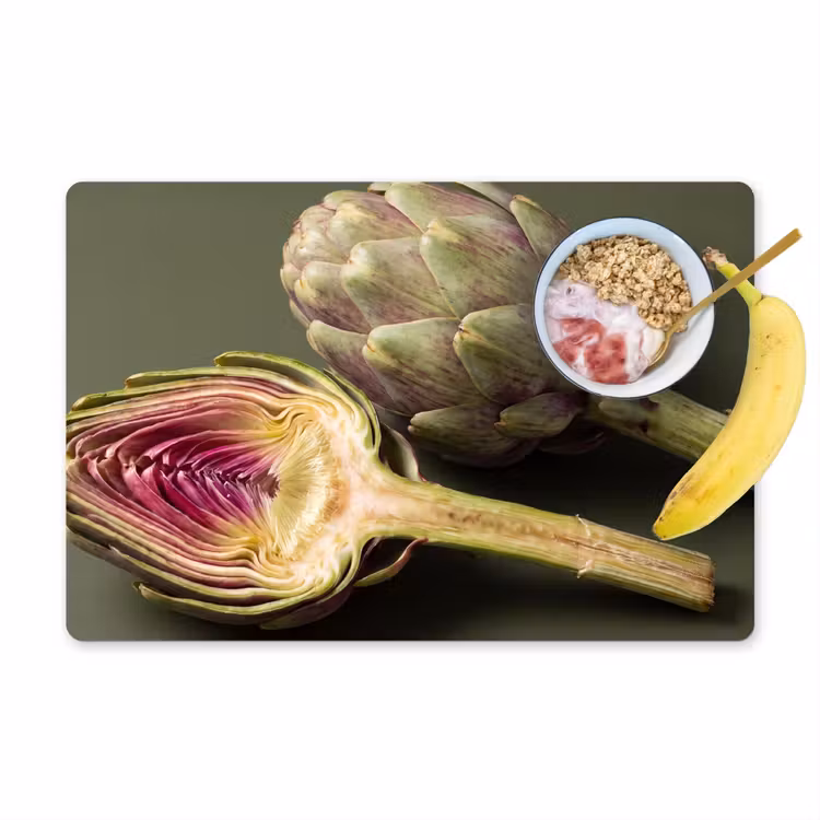 Placemat - 6 pieces - Artichoke - Purple - Food - Artisjok - Paars - Voedsel Placemat vinyl groot