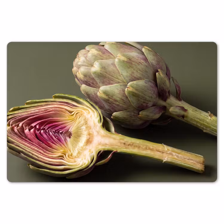 Placemat - 6 pieces - Artichoke - Purple - Food - Artisjok - Paars - Voedsel Placemat vinyl groot