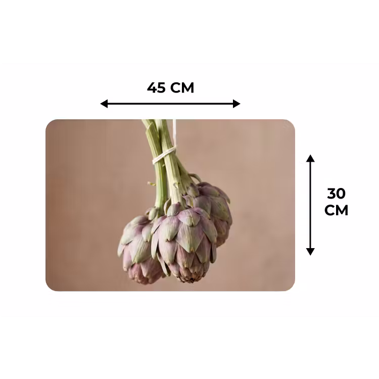 Placemat - 6 pieces - Artichokes - Hanging - Vegetables - Artisjokken - Hangend - Groenten Placemat vinyl groot