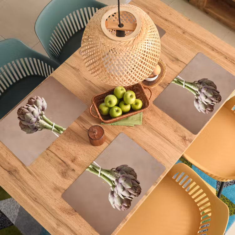 Placemat - 6 pieces - Artichokes - Hanging - Vegetables - Artisjokken - Hangend - Groenten Placemat vinyl groot