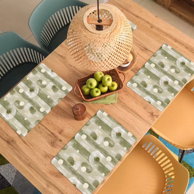 Artistiek - Modern - Groen Placemat vinyl groot 368 -zzsfeer5_Kitchenyeah-website