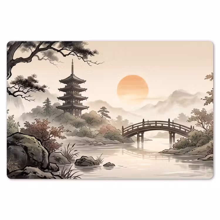 Azië - Landschap - Kleurrijk Placemat vinyl groot -zzsfeer1_Kitchenyeah-website