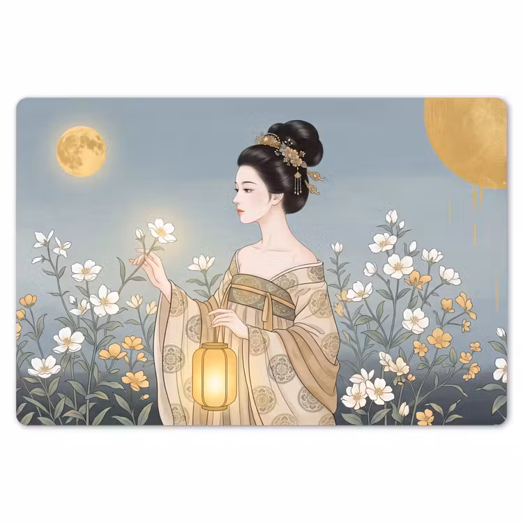 Aziatisch - Vrouw - Kimono Placemat vinyl groot -zzsfeer1_Kitchenyeah-website