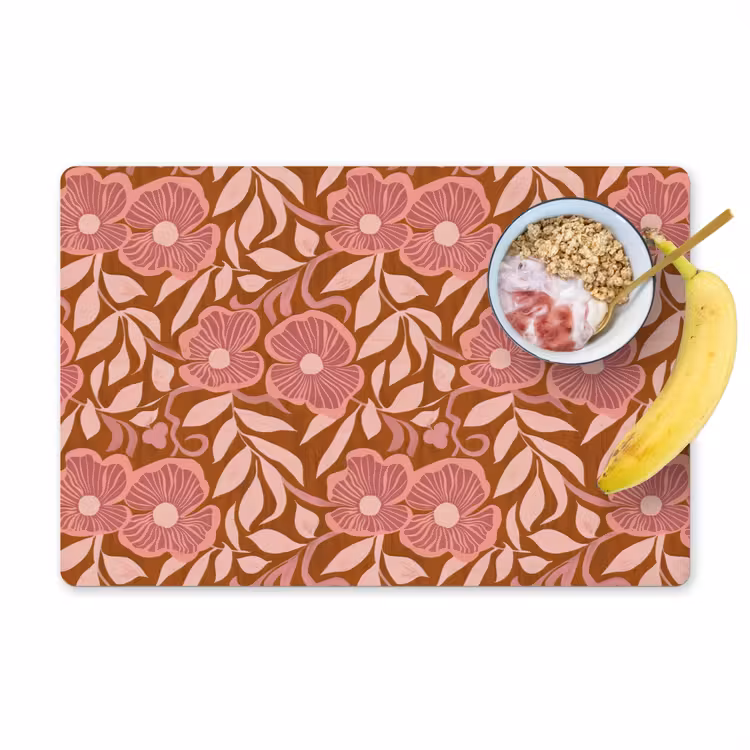 Sfeer - Bloemen - Roze Placemat vinyl groot 368 -zzzproduct_Kitchenyeah-website