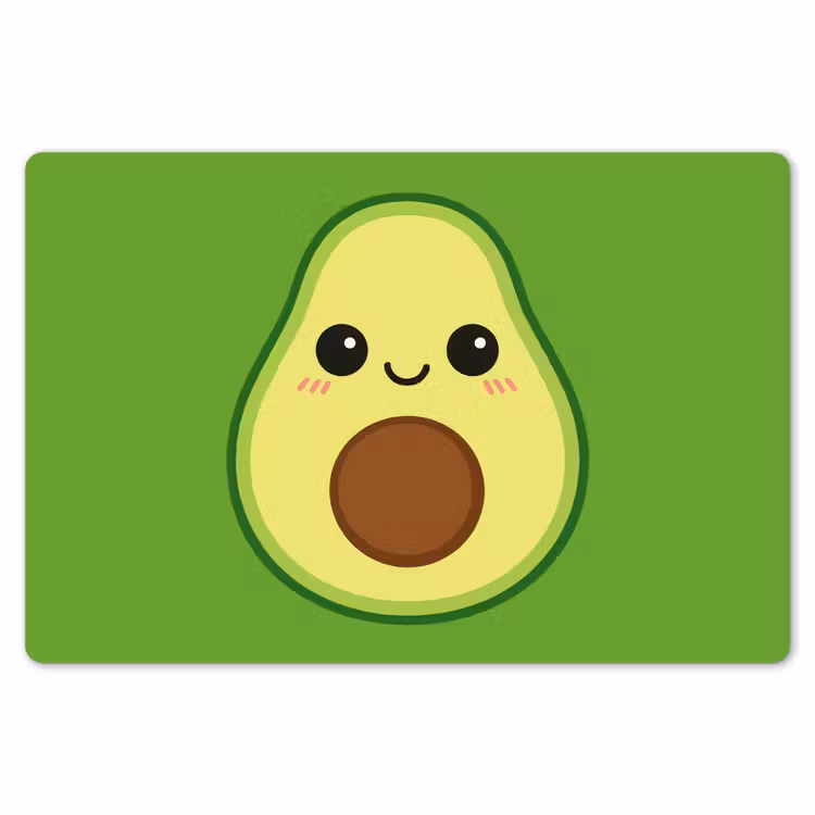 Avocado - Groen - Speels Placemat vinyl groot -zzsfeer1_Kitchenyeah-website