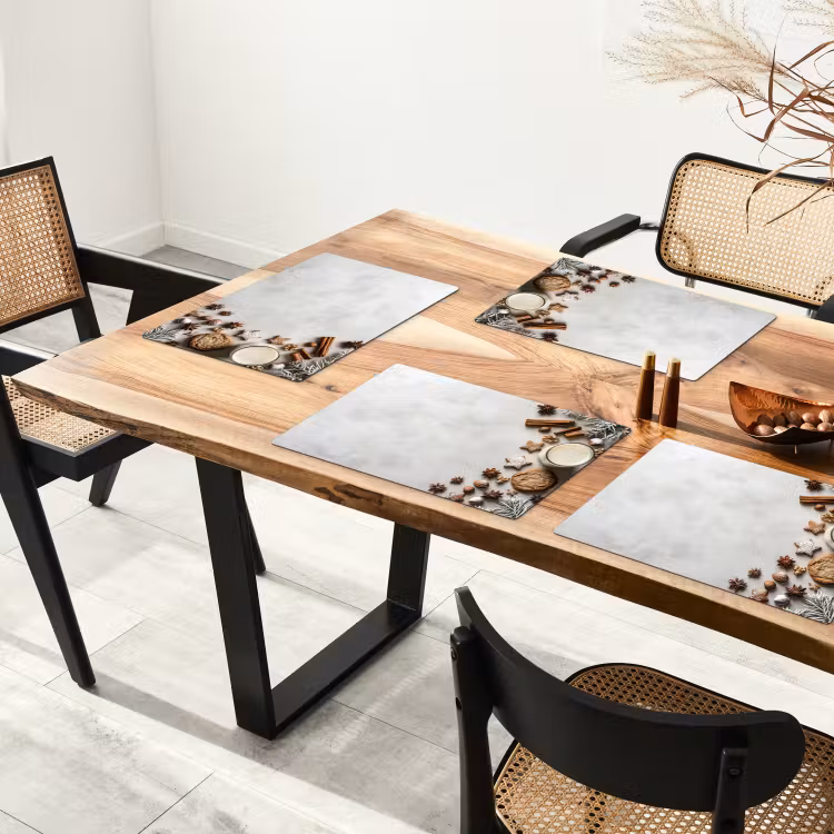 Bakken - Kaneel - Licht - Winter Placemat vinyl groot -zzsfeer4_Kitchenyeah-website