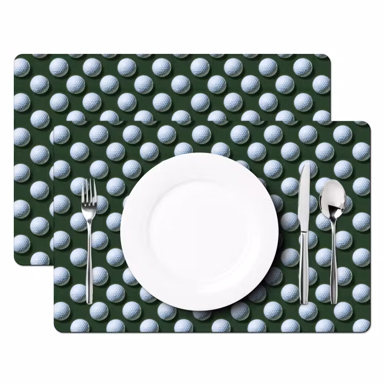 Ballen - Golf - Groen Placemat vinyl groot 368 -zzsfeer2_Kitchenyeah-website