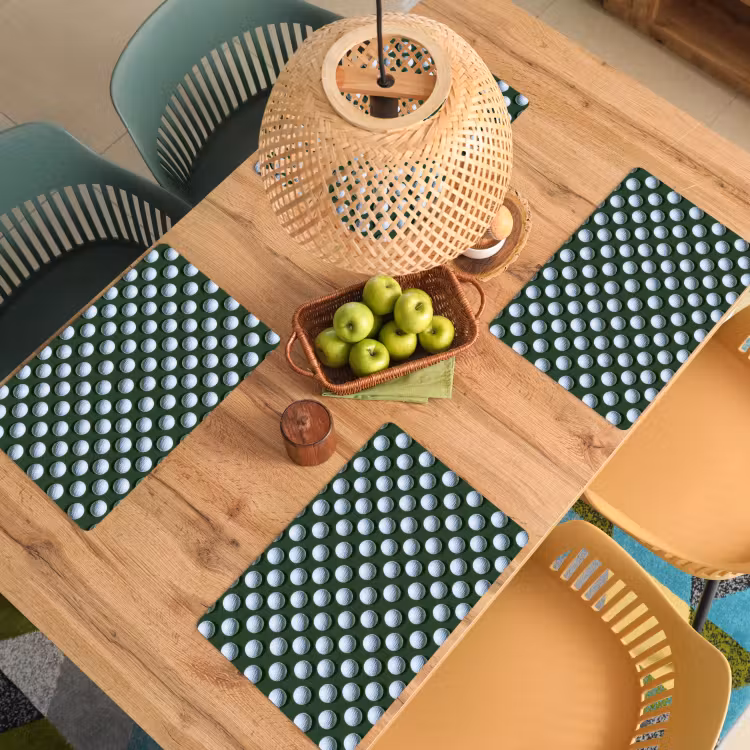 Ballen - Golf - Groen Placemat vinyl groot 368 -zzsfeer5_Kitchenyeah-website