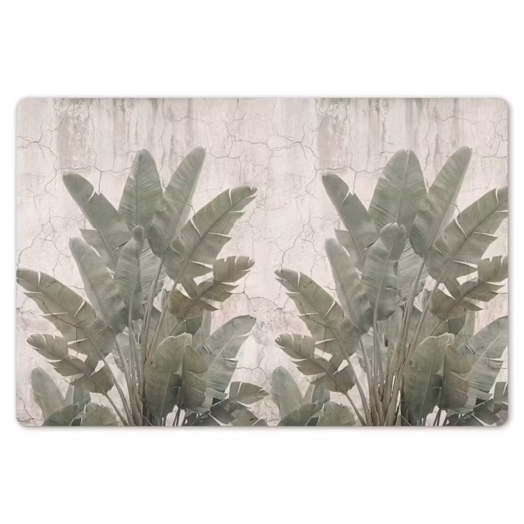 Bananenbladeren - Beton - Groen Placemat vinyl groot -zzsfeer1_Kitchenyeah-website