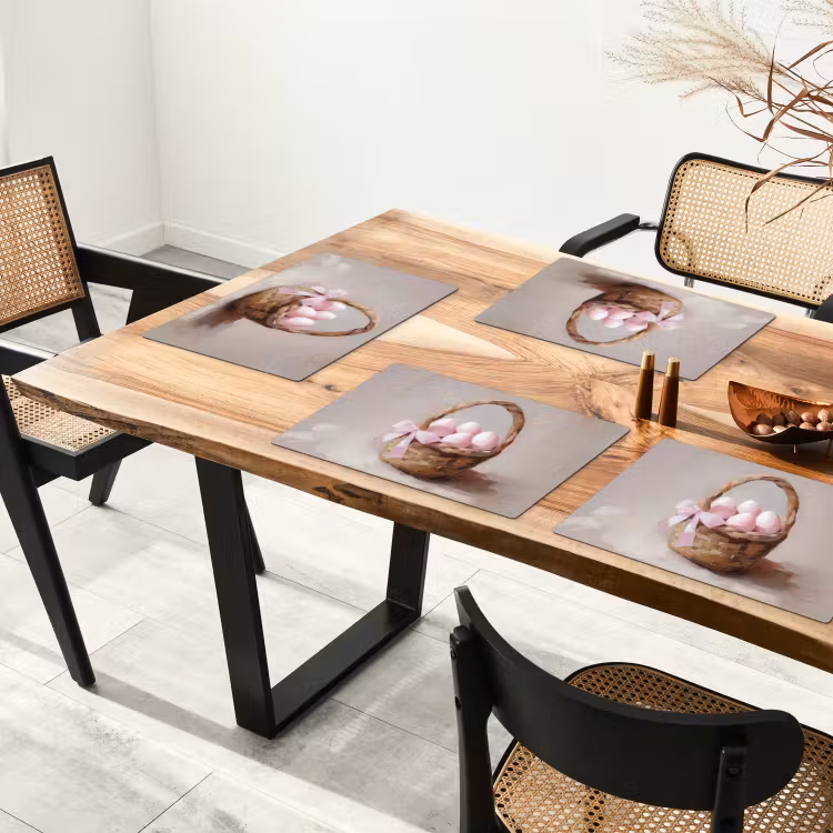 Mand - Eieren - Roze Placemat vinyl groot -zzsfeer4_Kitchenyeah-website