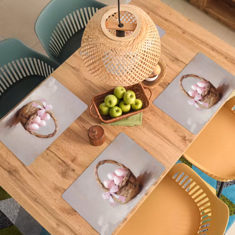 Mand - Eieren - Roze Placemat vinyl groot -zzsfeer5_Kitchenyeah-website