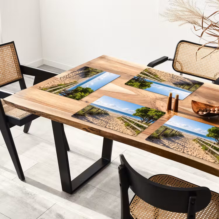 Strand - Zandpad - Oceaan - Natuur Placemat vinyl groot -zzsfeer4_Kitchenyeah-website