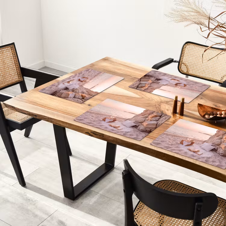 Strand - Picknick - Zonsondergang - Zomer - Natuur Placemat vinyl groot -zzsfeer4_Kitchenyeah-website