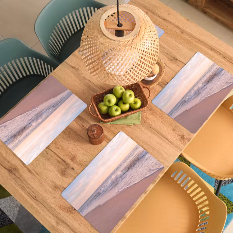 Strand - Zee - Golven - Natuur - Zonsondergang Placemat vinyl groot -zzsfeer5_Kitchenyeah-website