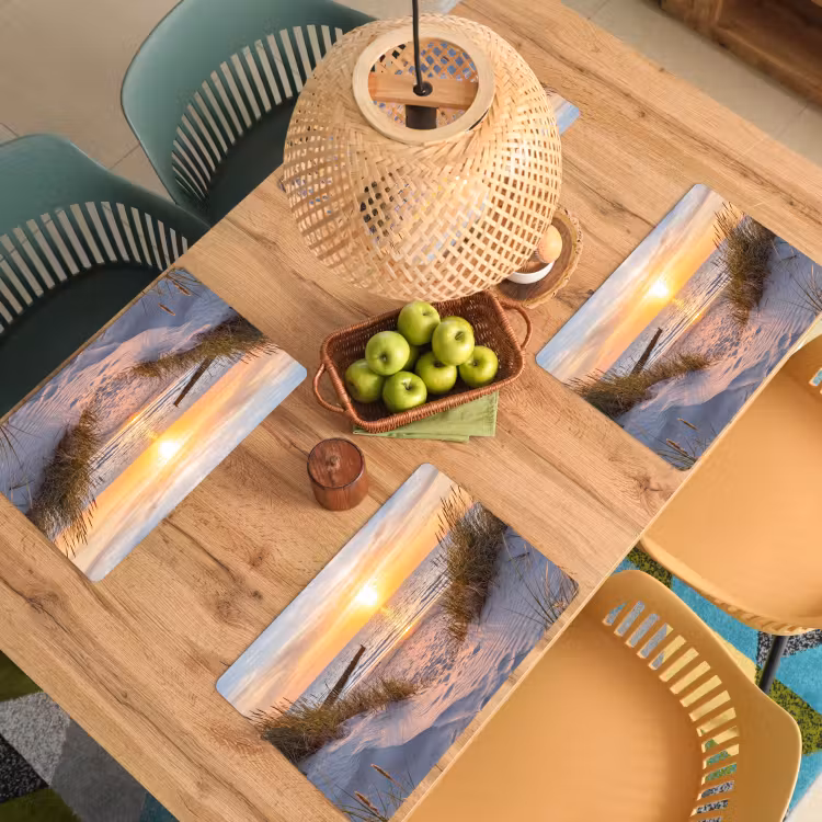 Strand - Zonsondergang - Natuur - Landschap Placemat vinyl groot -zzsfeer5_Kitchenyeah-website