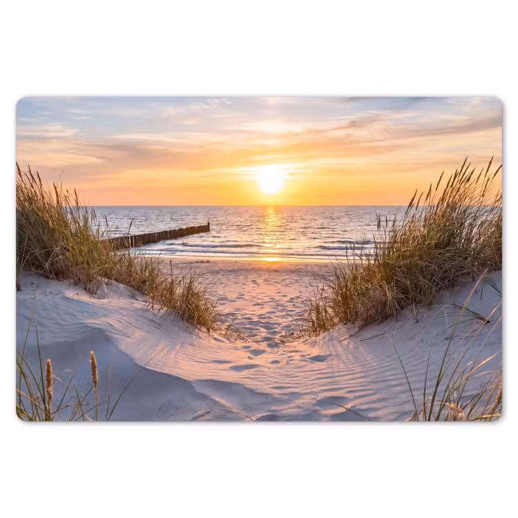 Strand - Zonsondergang - Natuur - Landschap Placemat vinyl groot -zzsfeer1_Kitchenyeah-website