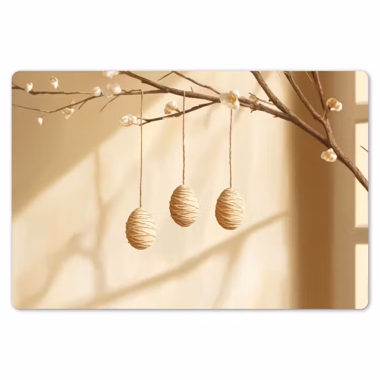 Beige - Paastak - Eieren Placemat vinyl groot -zzsfeer1_Kitchenyeah-website