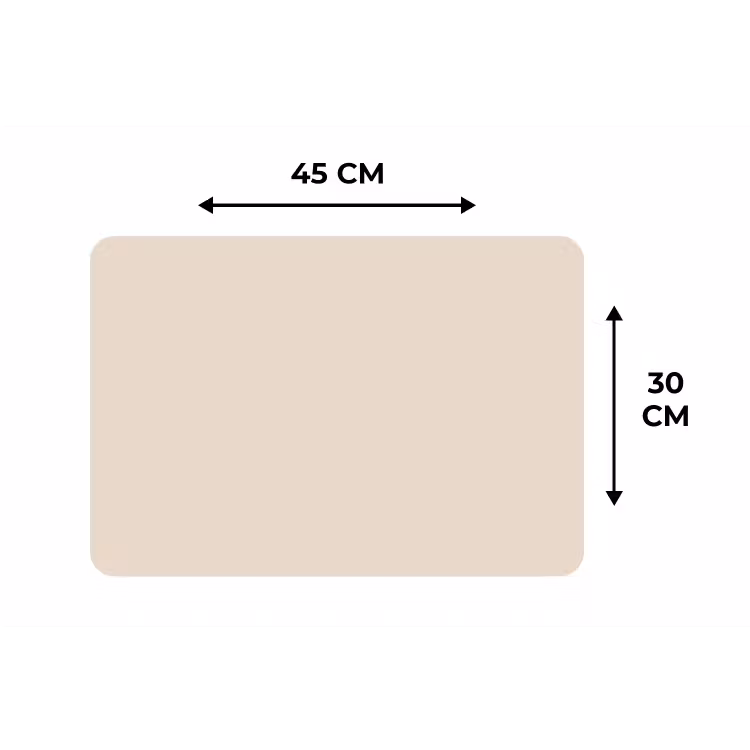Beige - Effen kleur Placemat vinyl groot 368 -specs