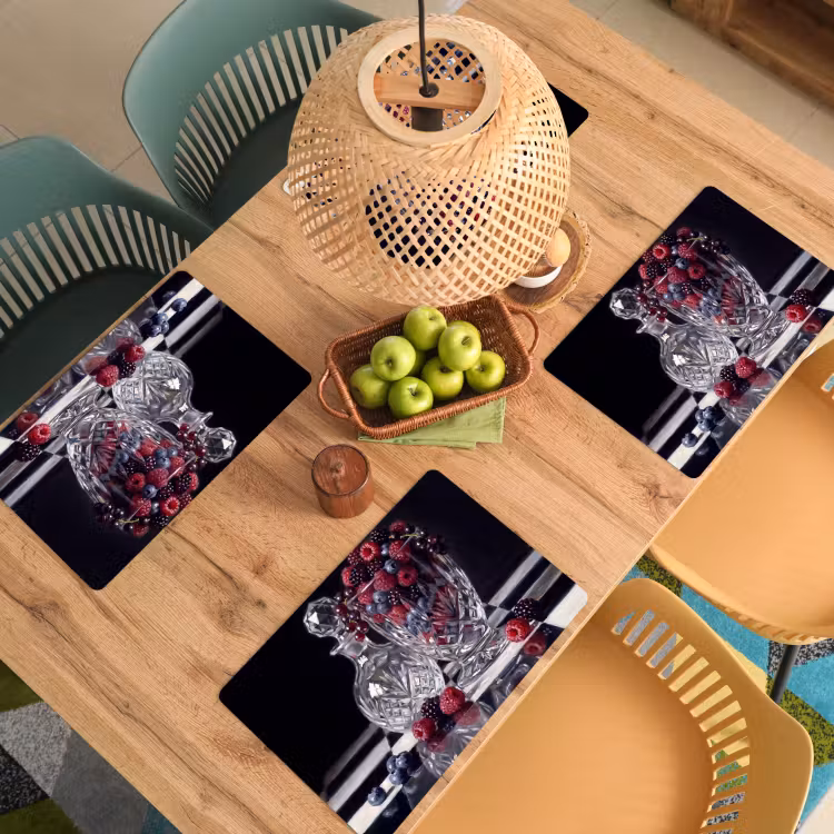 Placemat - 6 pieces - Berries - Crystal - Still Life - Bessen - Kristal - Stilleven Placemat vinyl groot