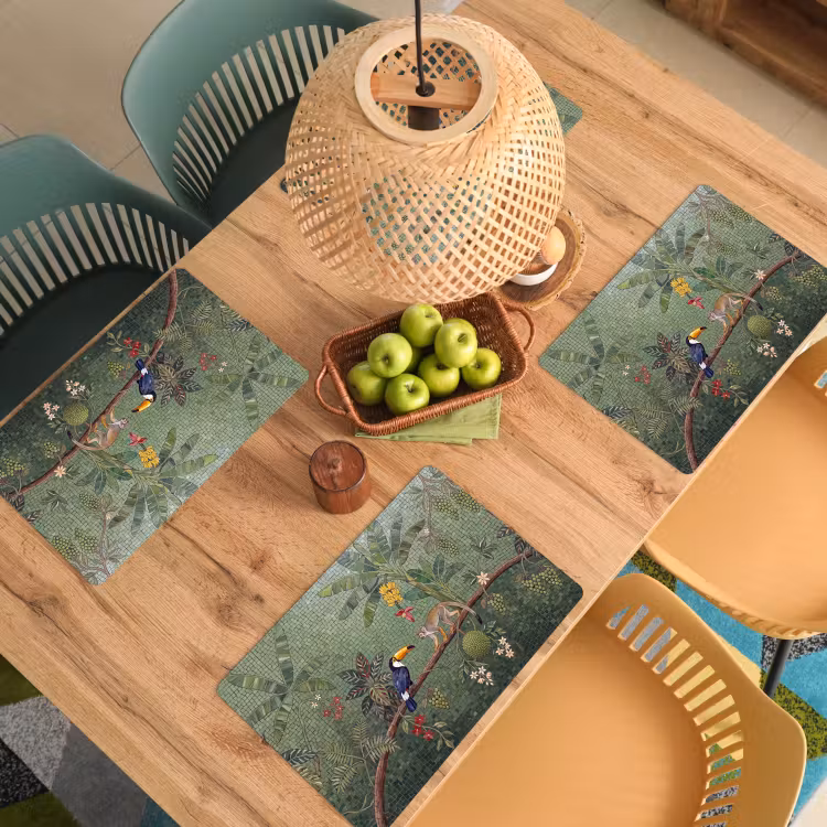 Vogel - Dier - Jungle - Mozaïek - Natuur Placemat vinyl groot -zzsfeer5_Kitchenyeah-website