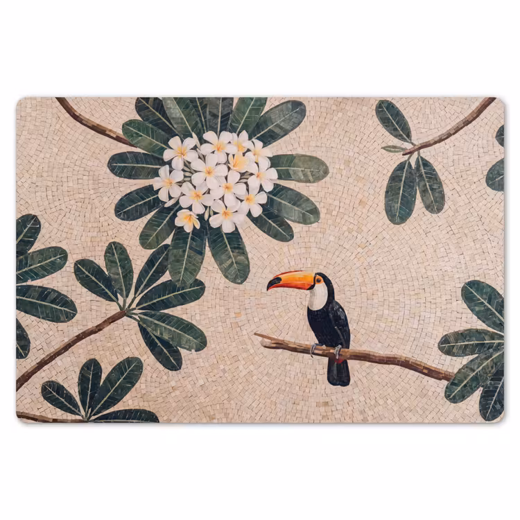 Vogel - Mozaïek - Tropisch - Natuur - Kleurrijk Placemat vinyl groot -zzsfeer1_Kitchenyeah-website