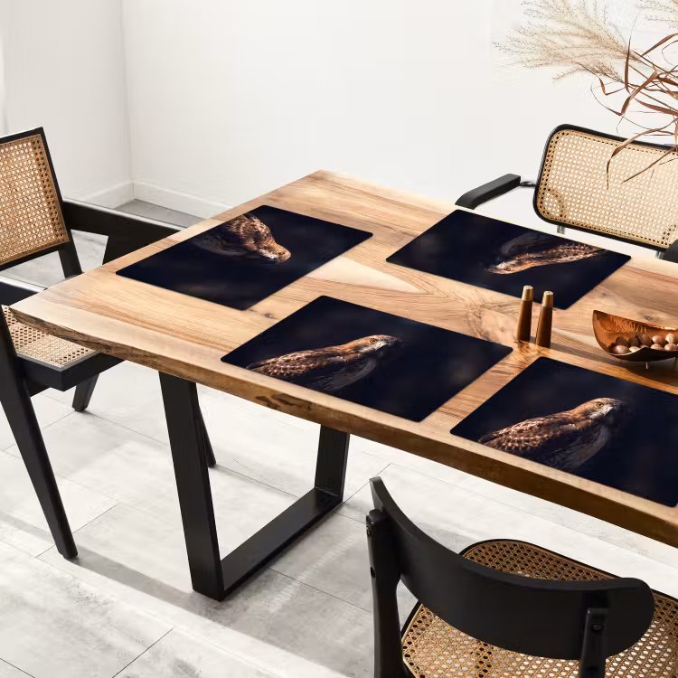 Roofvogel - Buizerd - Bruin Placemat vinyl groot -zzsfeer4_Kitchenyeah-website