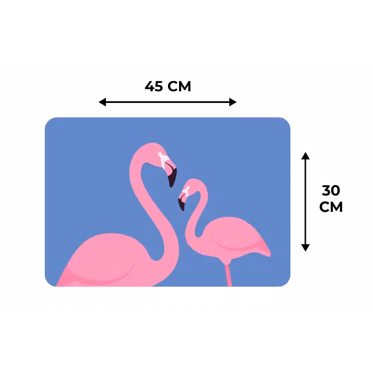 Vogel - Paar - Dieren - Modern - Roze Placemat vinyl groot -specs