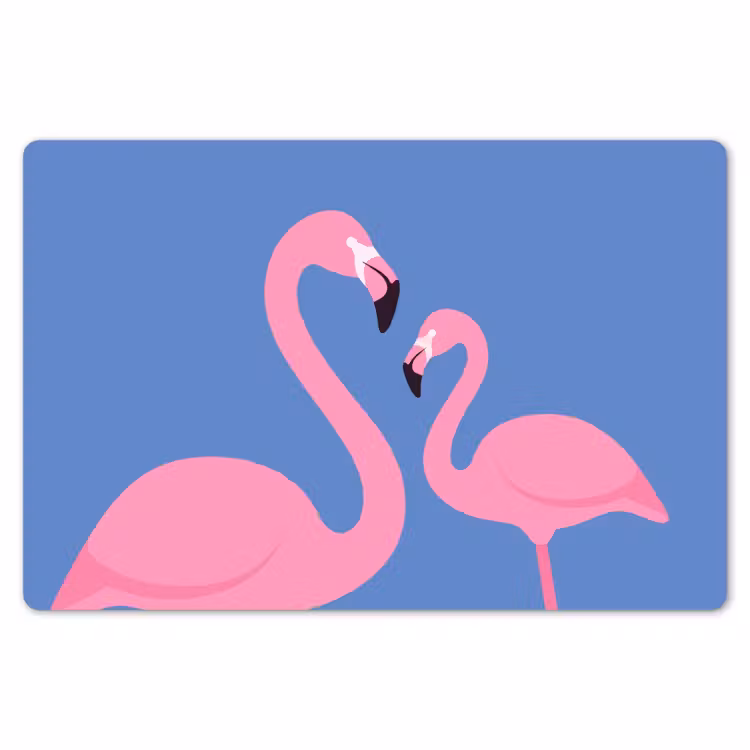 Vogel - Paar - Dieren - Modern - Roze Placemat vinyl groot -zzsfeer1_Kitchenyeah-website