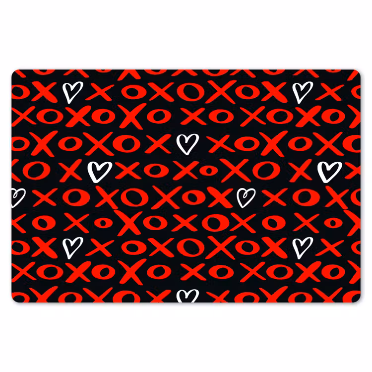 Zwart - Rood - Contrast - Liefde Placemat vinyl groot 368 -zzsfeer1_Kitchenyeah-website