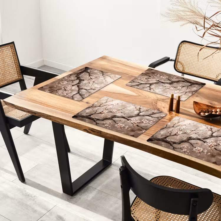 Bloesem - Takken - Schilderij - Beige - Serene Placemat vinyl groot -zzsfeer4_Kitchenyeah-website