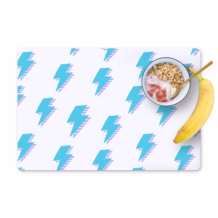 Blauw - Paars - Bliksem Placemat vinyl groot 368 -zzzproduct_Kitchenyeah-website