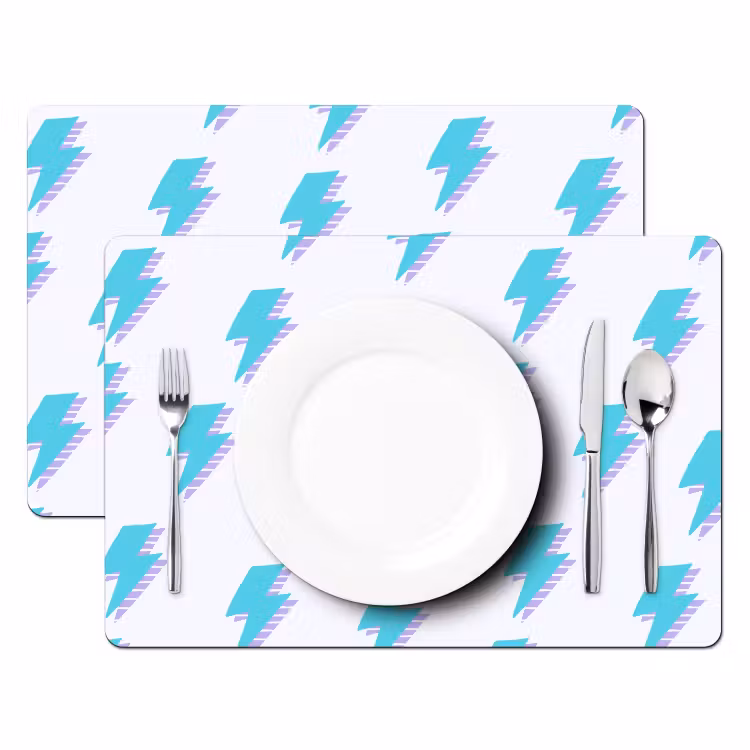 Blauw - Paars - Bliksem Placemat vinyl groot 368 -zzsfeer2_Kitchenyeah-website
