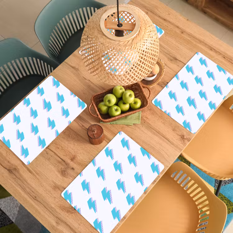 Blauw - Paars - Bliksem Placemat vinyl groot 368 -zzsfeer5_Kitchenyeah-website
