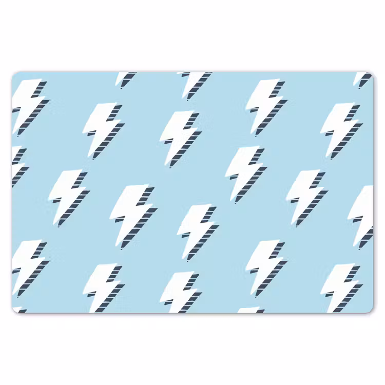 Blauw - Wit - Patroon - Bliksem Placemat vinyl groot 368 -zzsfeer1_Kitchenyeah-website