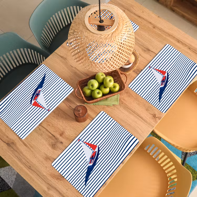 Boot - Water - Abstract - Blauw Placemat vinyl groot -zzsfeer5_Kitchenyeah-website