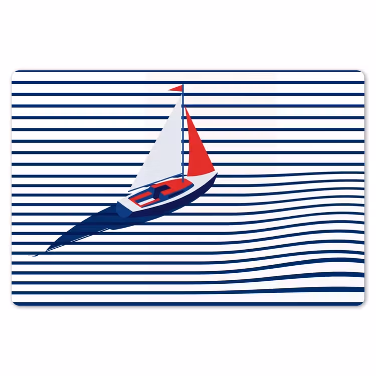 Boot - Water - Abstract - Blauw Placemat vinyl groot -zzsfeer1_Kitchenyeah-website