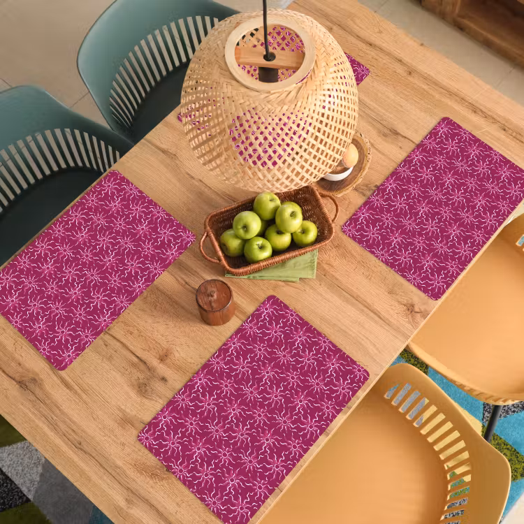 Bohemian - Zon - Magenta Placemat vinyl groot 368 -zzsfeer5_Kitchenyeah-website