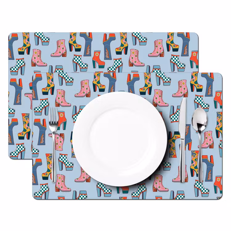 Laarzen - Patroon - Disco Placemat vinyl groot 368 -zzsfeer2_Kitchenyeah-website