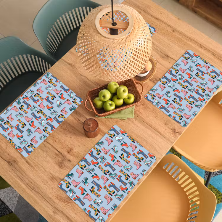 Laarzen - Patroon - Disco Placemat vinyl groot 368 -zzsfeer5_Kitchenyeah-website