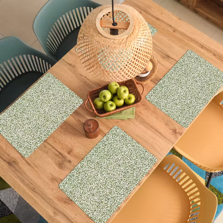 Botanisch - Takken - Groen Placemat vinyl groot 368 -zzsfeer5_Kitchenyeah-website