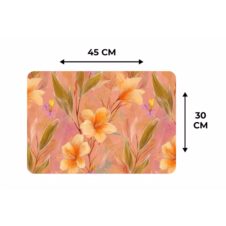 Botanisch - Bloemen - Kleurrijk Placemat vinyl groot 368 -specs
