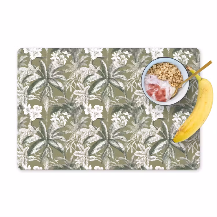 Botanisch - Bloemen - Groen Placemat vinyl groot 368 -zzzproduct_Kitchenyeah-website