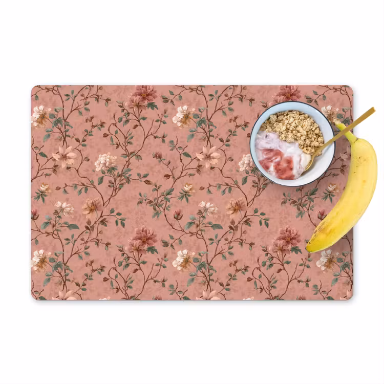 Botanisch - Bloemen - Roze Placemat vinyl groot 368 -zzzproduct_Kitchenyeah-website